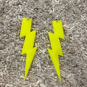 Large lightening bolt earrings